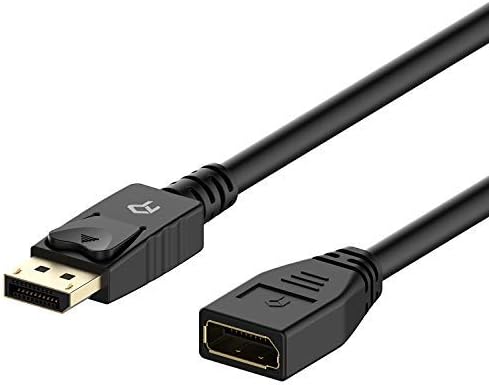 Rankie DP Extension Cable, DisplayPort Male to Female Extension Cable, 1.8 m, Black