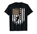 Vintage American Flag Proud Lacrosse Pop Lax Silhouette T-Shirt