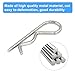 Seimneire 20 Pcs Stainless Steel M2 x 40 Heavy Duty R Clip Hitch Pins for Trailer Mower Truck