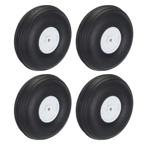 Roues d'avion RC MECCANIXITY 64mm en éponge PU pour pneu de rechange de modélisme - Lot de 4