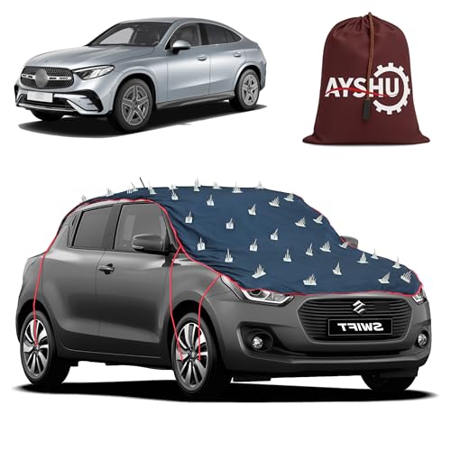 Image of AYSHU Water-Resistant Spike Car Cover for Mercedes Benz GLC - Protects from Dogs, Monkeys, Dust, Sunlight & UV - Full Roof Universal Fit