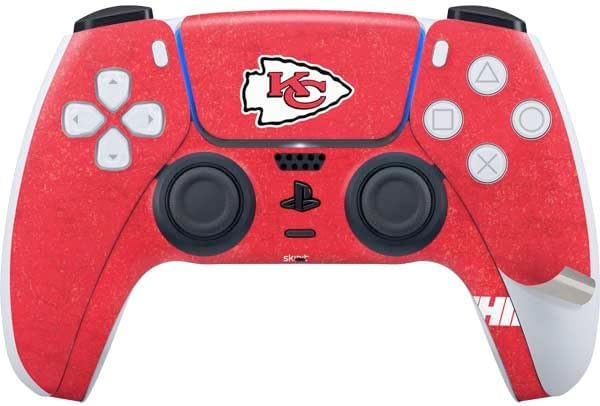 Skinit Decal Gaming Skin Compatible with PS5 Pro Disk Bundle - Officially Licensed NFL Kansas City Chiefs Distressed Design