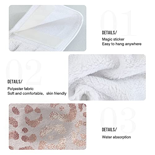 Hanging Towels,2 Pack Kitchen Hand Towel Leopard Print Cheetah Rose Gold For Hand, Face, Hair, Gym, Yoga, Dishcloth, Kitchen And Bath #TOP4