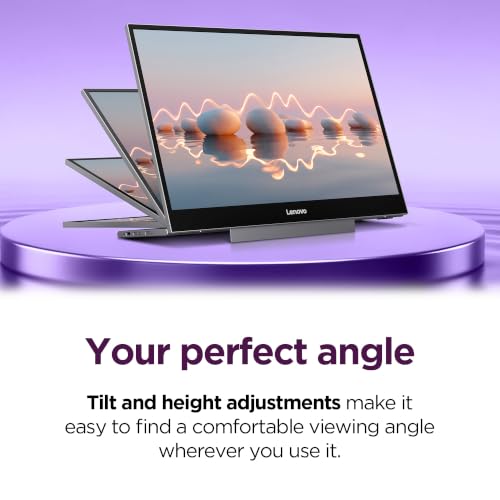 Image of Lenovo L16 Mobile Monitor 16 inch WUXGA IPS Display - 60Hz Refresh Rate - 6ms MPRT Response Time - TUV Rheinland Flicker Free and TUV Low Blue Light (Hardware Solution) - Eclipse Black /Luna Grey