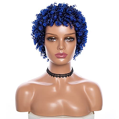Short Afro Kinky Curly Synthetic Hair Wigs for Black Women Short Curly Afro Wigs for black women