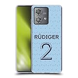 Head Case Designs Officially Licensed Chelsea Football Club Antonio Rüdiger 2020/21 Players Away Kit Group 1 Soft Gel Case Compatible with Motorola Edge 40 Neo 5G
