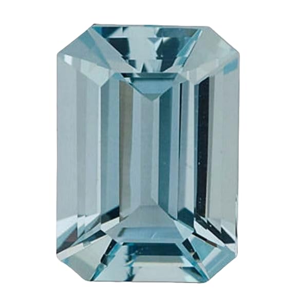Aigue-marine 14x10mm rectangulaire radiante pour réparer ou monter un bijou solo