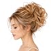 PRETTYSHOP 100% Human Hair Up Scrunchie Scrunchy Extensions Hairpiece Do Bun Ponytail Diverse Colors (light brown blonde mix 30H27 H312)