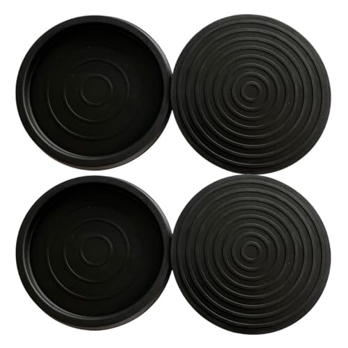 Visxcnu 4pcs Fundas para Patas de Silla,6.4cm Protectores de Suelo de Silicona Negra pequeña con Fieltro Envuelto, Tapas de Goma, Almohadillas Protectoras para pies de Muebles