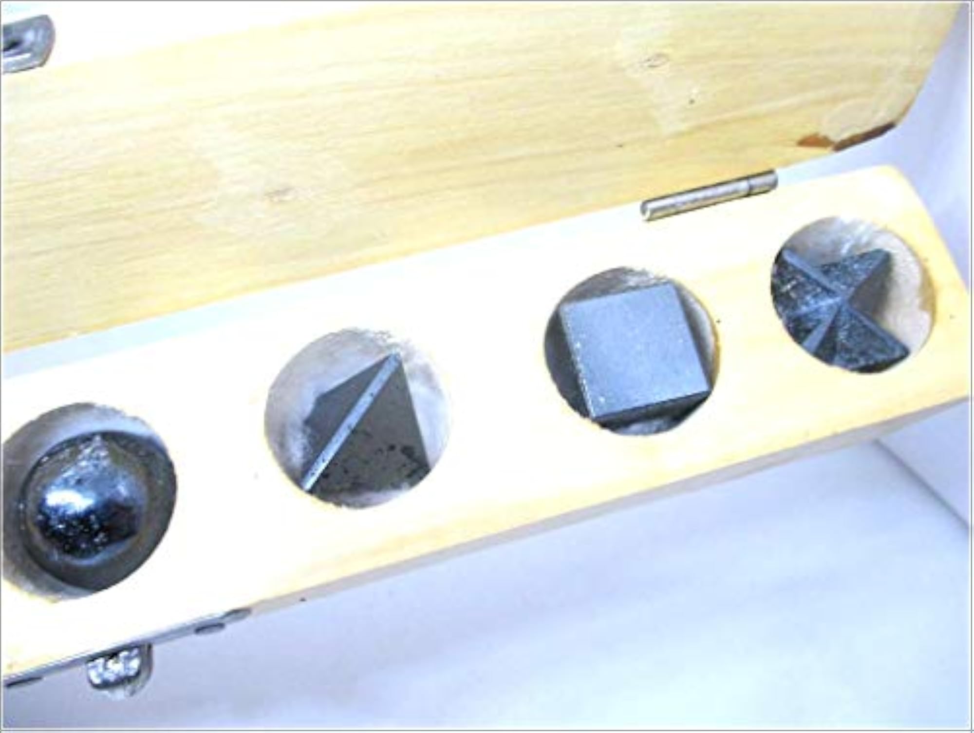 7 Hematite Geometry Stone Set with Box, Healing Crystals