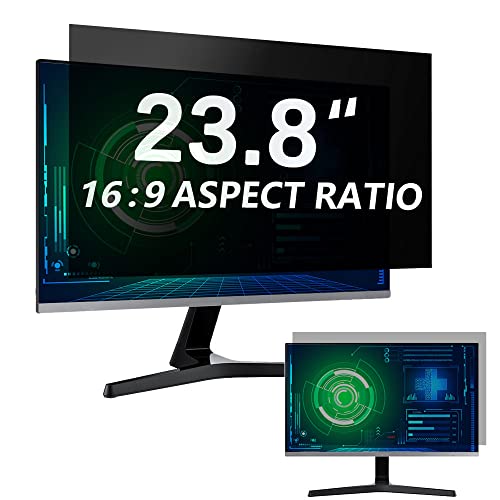 Image of Computer Privacy Screen 23.8 inch, Removable 16:9 Aspect Ratio Widescreen Monitor,Eye Protection Anti Glare Blue Light Slide Mount Tabs Cover Screen Protector for Privacy Screen Filter 23.8 in