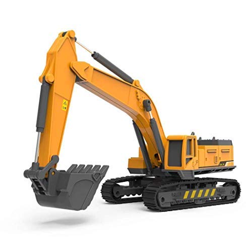 PLUSPOINT Excavator Construction Vehicle Friction Powered Excavator Truck for Kids Pretend Play Toy Trucks with moveable Parts Engineering Play Building Vehicles for Kids 3-14 Years.