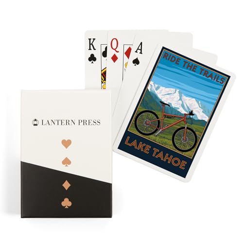Lantern Press Lake Tahoe, 52 naipes tamaño póker