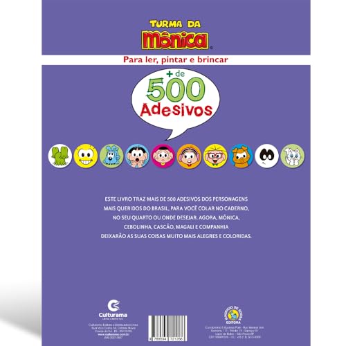 500 Adesivos Turma da Mônica