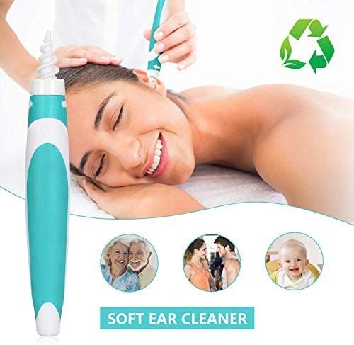 Earwax Remover Soft Silicone Ear Cleaning Tool Earwax Removal Tool with 16 Replacement Heads + 4 PCS Metal Ear Picker Safe and Easy to Remove Ear Wax