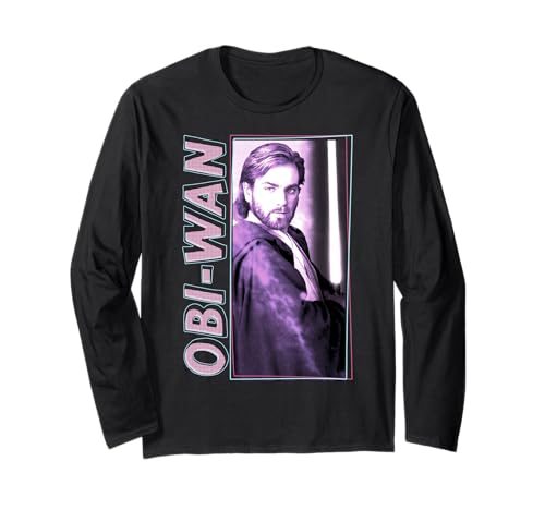 T-shirt Obi-Wan Kenobi de Star Wars violet haut à manches longues pour fan de science-fiction