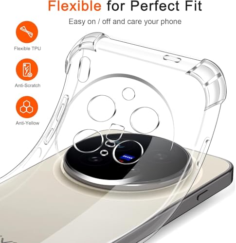 Image of Lustree Compatible with vivo X300 Pro 5G Back Cover| Clear + TPU Case with 4 Corner Air Cushion Protection & Camera Protection | Slim& Stylus Cover for vivo X300 Pro 5G