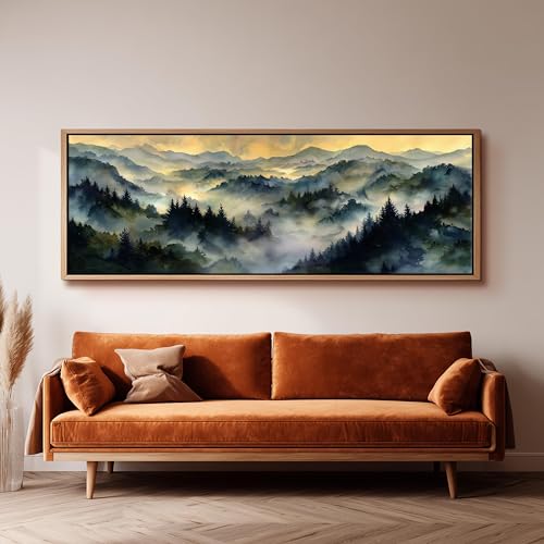 Toile panoramique grand format de montagne art mural haut de gamme