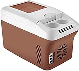  Ffggfgd Nevera portátil de compresor de refrigerador termoeléctrico congelador Calentamiento de función 15 litros, 12/24 / 220V para el Coche, camión y el zócalo, A ++,15litersbrown