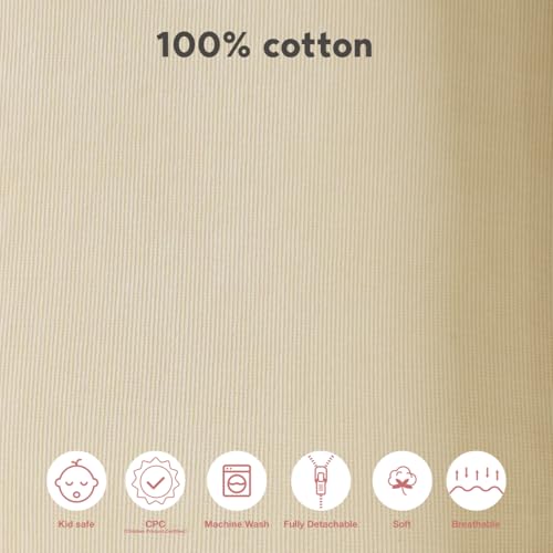 Image of Infant Cushion, Baby Cushion Cover for Baby Girls & Boys, Portable Baby Support Cushion, Newborn Essentials for Baby 0-12 Months, 100% Cotton Breathable, Travel Baby Cushion (Creamy White)