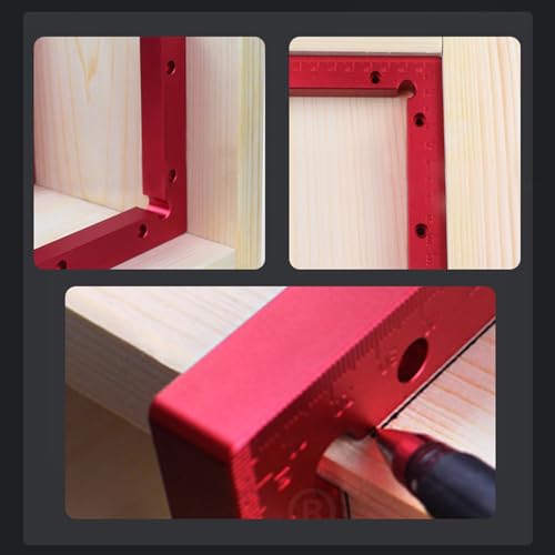 Escuadra de posicionamiento de aluminio para carpintería con regla en forma de L 6