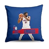 Northwest Philadelphia 76ers Joel Embiid NBA Throw Pillow 18x18 inches