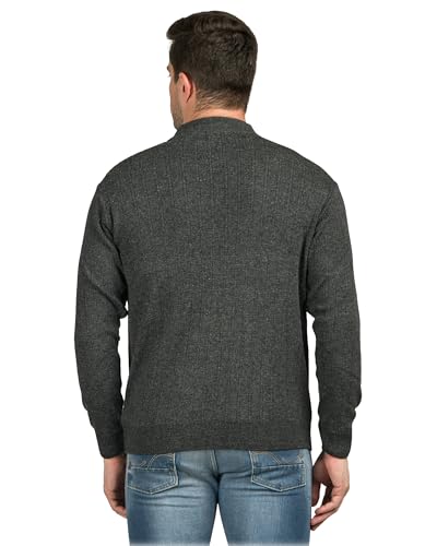 Image of Men Woolen Round Neck Solid Striped Design Pullover Heavy Rainbow Fabric Winter Wear Pure Wool Cardigan for Men Fully Warm Pullover Free Sizes