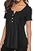 Neitade Womens Tops and Blouses Short Sleeve T Shirts Solid Tunics Plus Size 2XL Black
