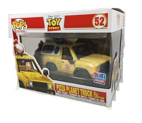 Pizza Planet Truck & Buzz Lightyear (2018 Fall Con Exc): Fun ko Pop! Rides Vinyl Figure & 1 Compatible Protector Bundle (052 - 34754 - B)
