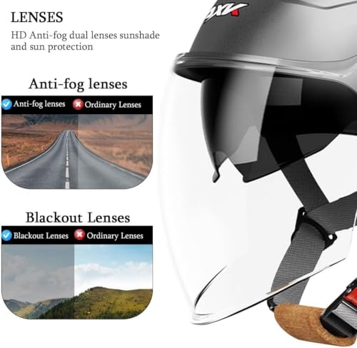 Casco de motocicleta Harley gris que protege eficazmente de impactos 5