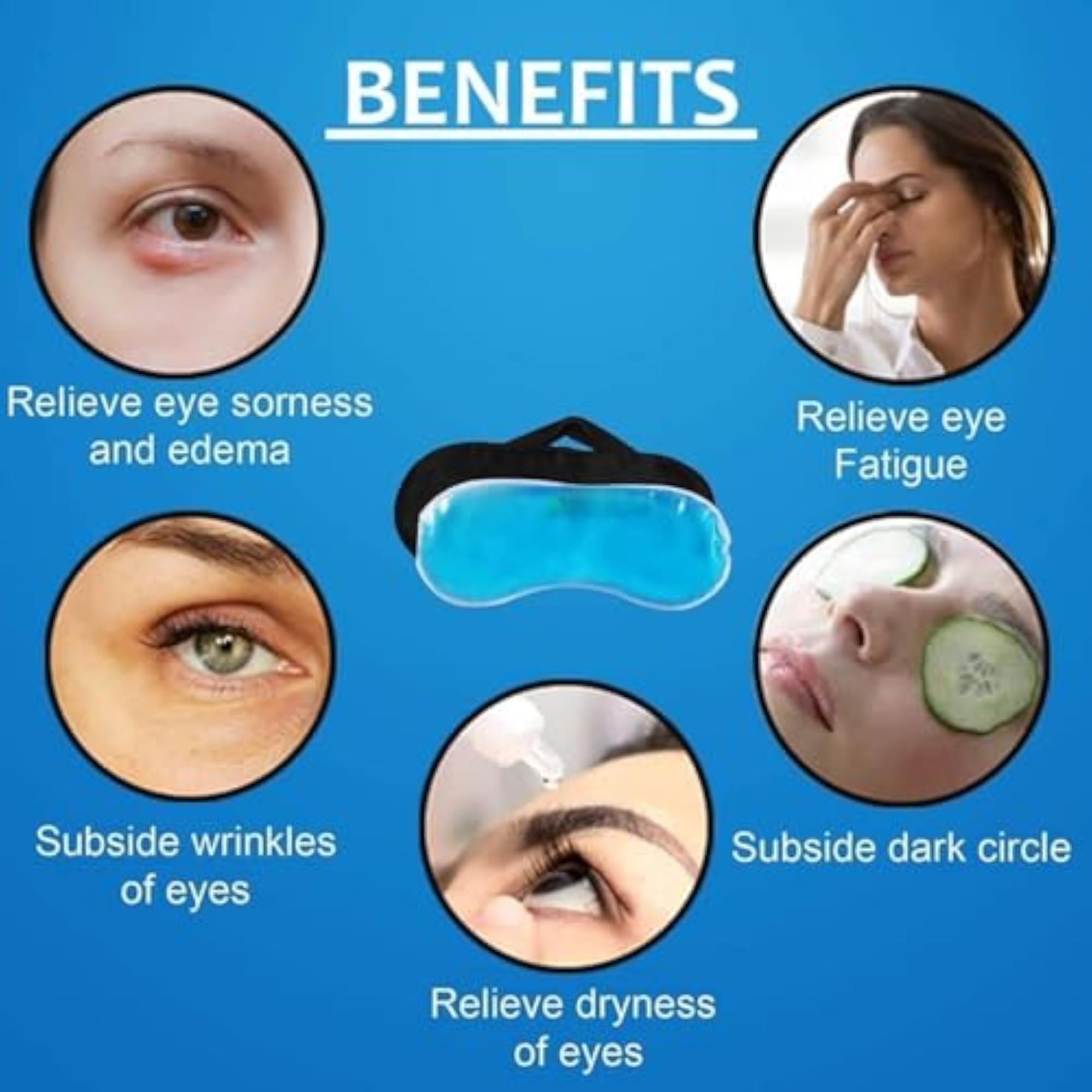 Cooling Gel Sleeping Eye Mask for Relaxation and Sleep