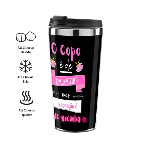 Copo Termico Cerveja mas o coração é de mocinha