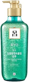 Ryo Scalp Deep Cleansing & Cooling Shampoo 550ml (18.6oz) Excess sebum care, Shampoo for smelly scalp, Fermented mint and other natural ingredients, Anti- Dandruff treatment
