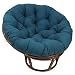 Blazing Needles Solid Twill Papasan Chair Cushion, 52" x 6" x 52", Indigo