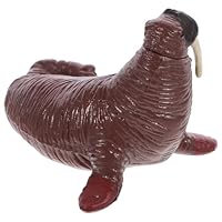 HOODANCOS Miniature Realistic Walrus Figurine Sea Animal Ornament for Fish Tanks Home and Office Decor Smooth Surface Creative Desktop Display
