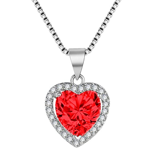 Collier en argent 925 cœur en Zircon, bijoux tendance pour femmes et mariages