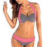 JUTOO Zug Damen high Waisted Bikini Badeanzug mit Bein Badeanzug Damen bauchweg Bikinis online Bikini Damen Badeanzug Sport Exklusive bademode bademode Damen Sale badeanzüge Frauen