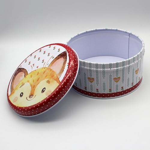 jojofuny Caja de Hojalata para Dulces 52 Pulgadas Set de 3 Cajas Metálicas para Galletas y Golosinas Resistente y Ligera para Fiestas y Regalos