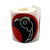 4" x 200 Pcs/Roll Turkey Splatter & Reactive Shooting Target Stickers with Sharp Yellow Blooming