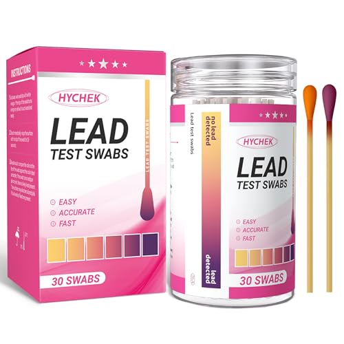 HYCHEK Accurate Lead Test Kit, 30 Swabs, Upgraded Formula Lead Paint Test Kit, Enhanced Detection for Dishes, Paint Cups, Ceramics, and More Surfaces | Results in 30 Seconds |