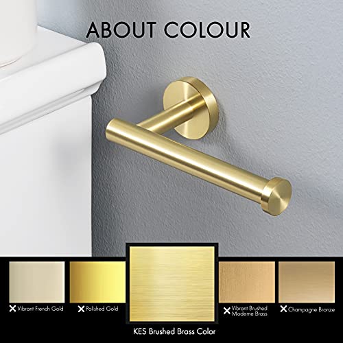 Kes Bathroom Toilet Paper Holder Brushed Brass Wall Mount Toilet Roll Holder Sus304 Stainless Steel, A2175S12-Bz #TOP3