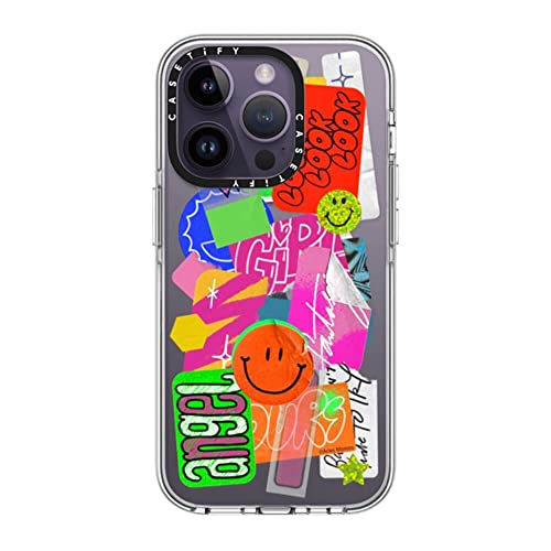 CASETiFY �N���A iPhone 14 Pro �P�[�X [���΂݂ɂ����f��/2m����̗����������N���A/MagSafe �ɑΉ�] - Aries Moross Sticker