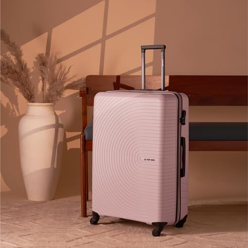 Image of Stony Brook Nasher Miles Crescent 75 Cm 28 Inch Polypropylene Hard-Sided 4 Wheels Spinner Check-in Luggage Trolley Bag (Champagne)