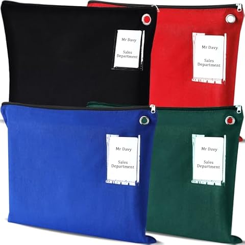Humyoun 4 Pcs Canvas Zipper Bags Cover