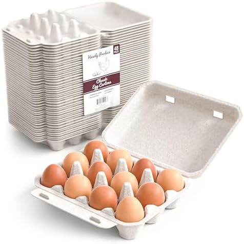 Amazon.com: Hearty Produce Vintage 3x4 Egg Cartons (30-Pack) | 12 Count ...