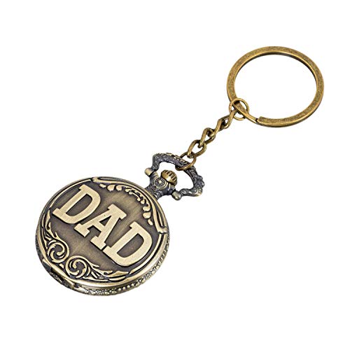 Image of Pocket Watch Metal Keychain Retro Vintage for Gifting With Key Ring Anti-Rust
