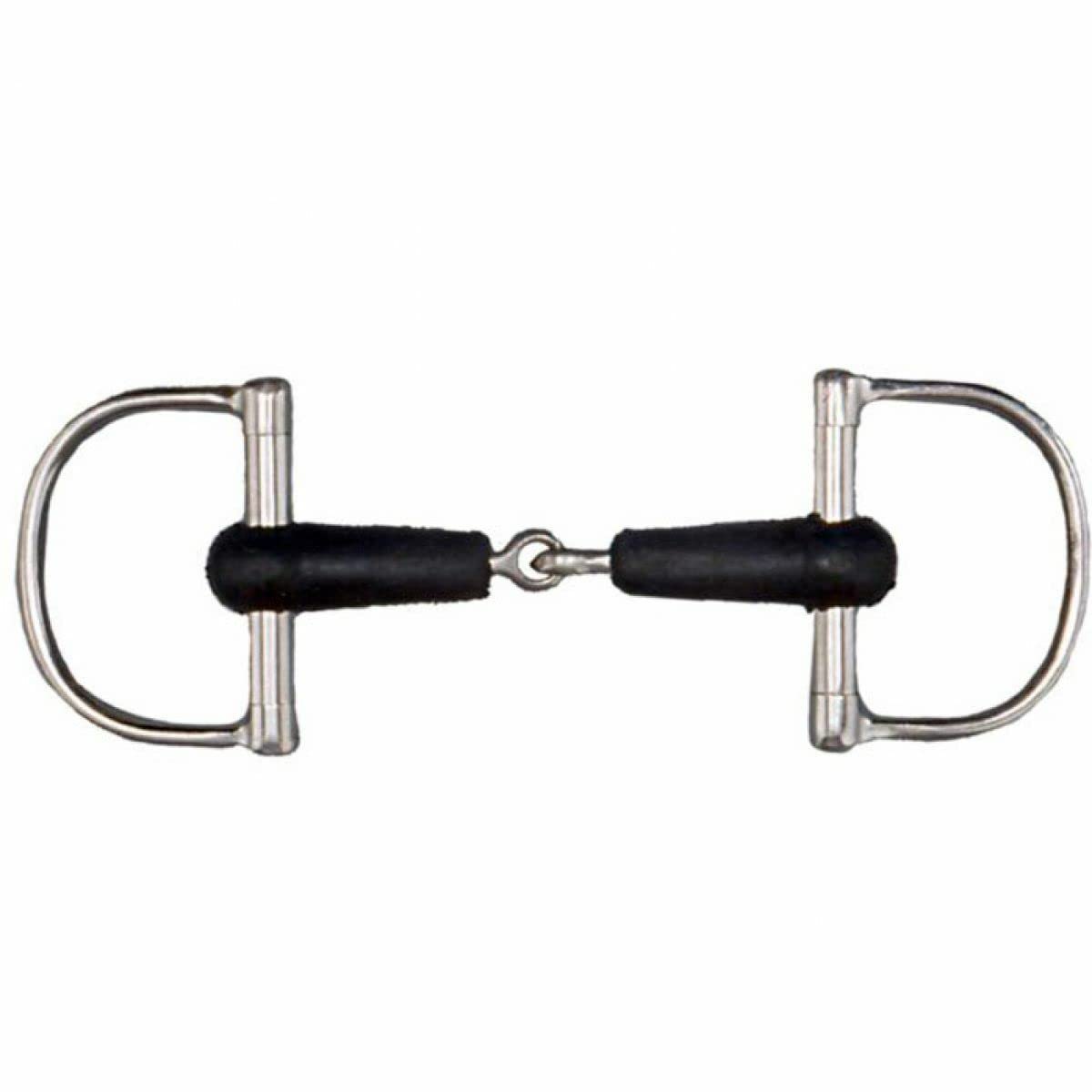 Tattini Mors de Filet Verdun brisé en INOX avec canons Caoutchouc
