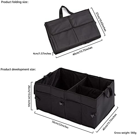 NouveLife Car Boot Organiser, Tidy Storage Trunk Organizer, Foldable Car Boot Bag, Durable Car Boot Tidy, Super Large Volume, Durable for Rear SUV, Van, Auto Luggage