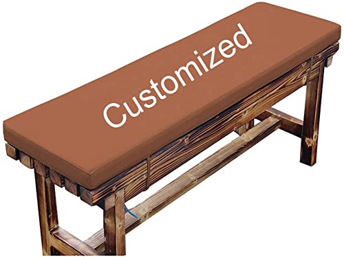 Yanman Cojín impermeable para banco de 2/3/4 plazas para exteriores, cojín de banco de tamaño personalizado, cojín de espuma para asiento de sofá de jardín y patio
