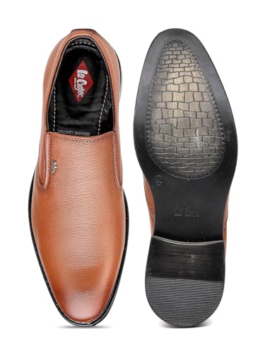 Image of Lee Cooper LC1474E2R Men's Lightweight Leather Shoes | Comfortable, Stylish Slip-On Formal Footwear for Office, Business 40EU 6UK